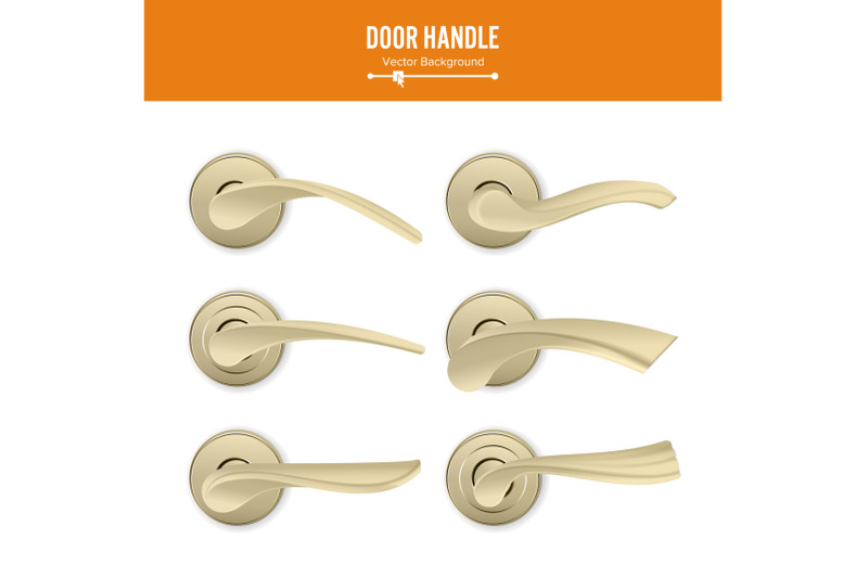 door-handle-vector-set-realistic-classic-element-isolated-on-white-background-metal-gold-door-handle-lock-stock-illustration