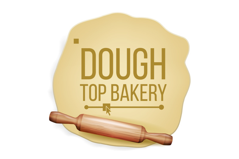 dough-vector-rolling-pin-top-view-preparing-tool-banner-design-realistic-isolated-illustration