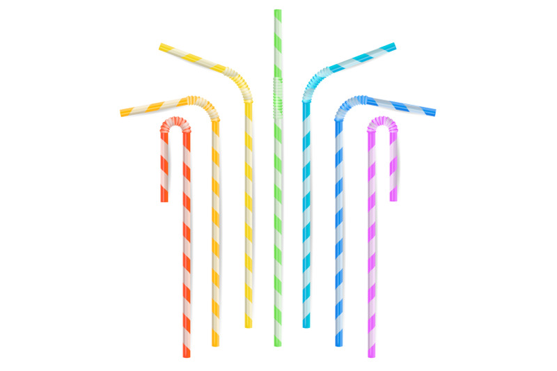 colorful-drinking-straws-vector