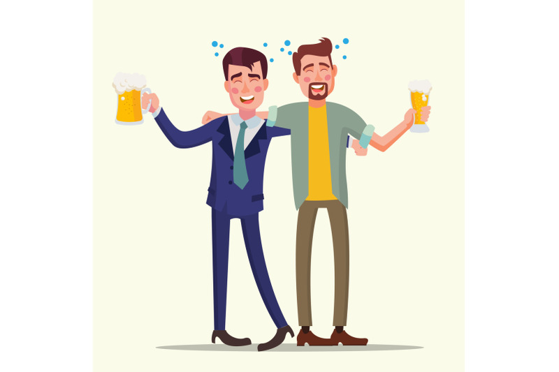 drunk-office-man-vector-funny-friends-relaxing-concept-business-party-cartoon-character-illustration