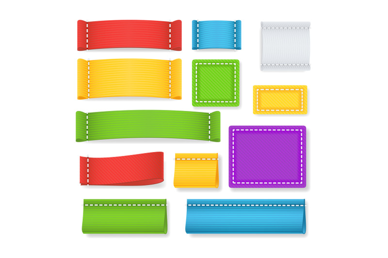 color-label-fabric-blank-vector