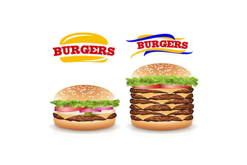 fast-food-realistic-burger-vector-set