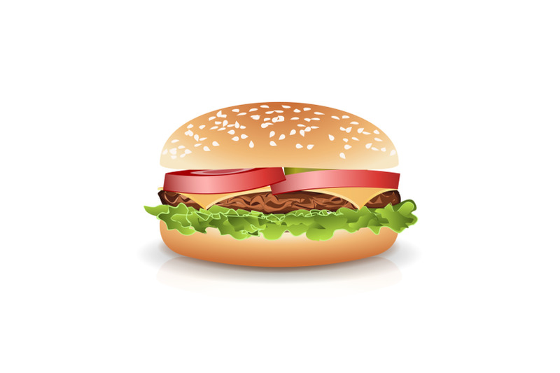 fast-food-realistic-burger-vector-big-burger-icon