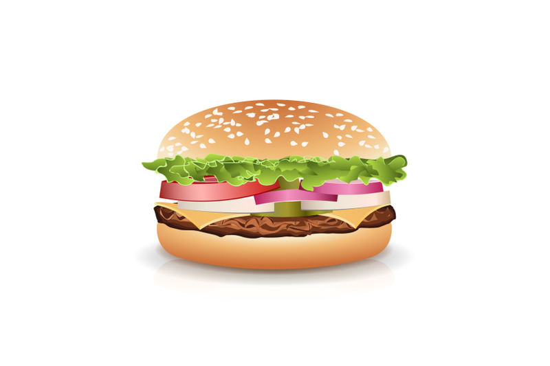 fast-food-realistic-popular-burger-vector