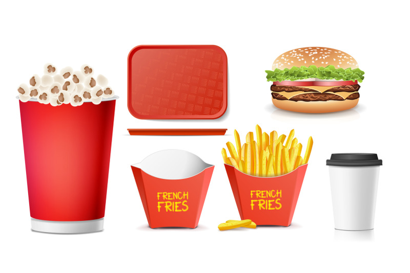 3d-fast-food-vector-tasty-burger-hamburger-fries-soda-coffee-paper-cup-tray-salver-popcorn-isolated-illustration