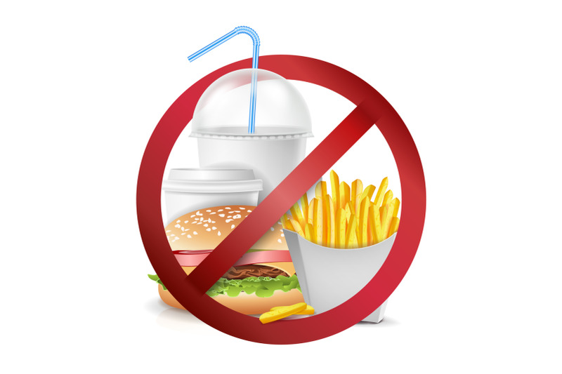 fast-food-danger-vector-no-food-allowed-symbol-isolated-realistic-illustration