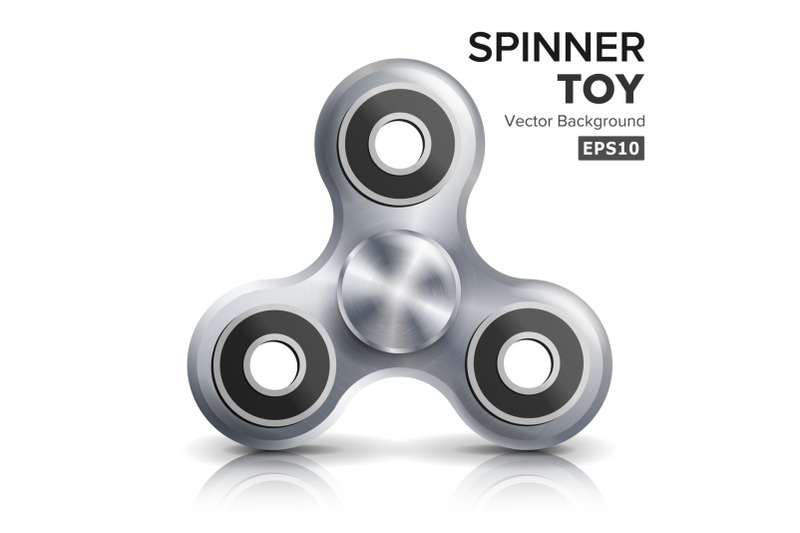 hand-spinner-toy-steel-color-fidgeting-hand-toy-for-stress-relief-and-improvement-of-attention-span-stress-and-anxiety-relief-realistic-3d-vector-illustration