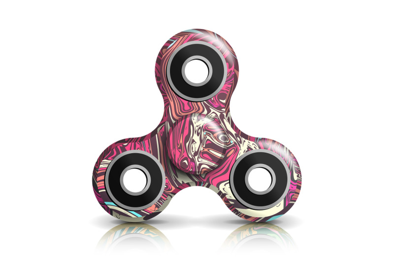 spinner-toy-vector-bright-plastic-fidgeting-hand-toy-for-improvement-of-attention-span-spinning-machine-rotation-fidget-finger-spinner-stress-anxiety-relief-toy-realistic-illustration