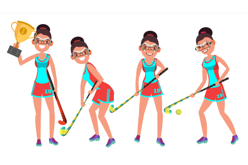 field-hockey-female-player-vector-playing-field-hockey-in-different-poses-woman-battle-for-control-of-ball-isolated-on-white-cartoon-character-illustration