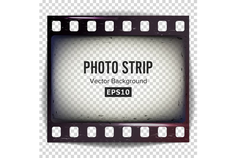 photo-strip-vector-realistic-empty-frame-strip-blank-grunge-scratched-template-isolated-on-white-background