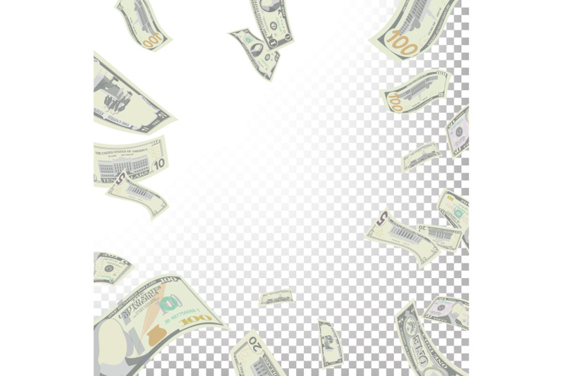 frame-from-flying-dollar-banknotes-vector