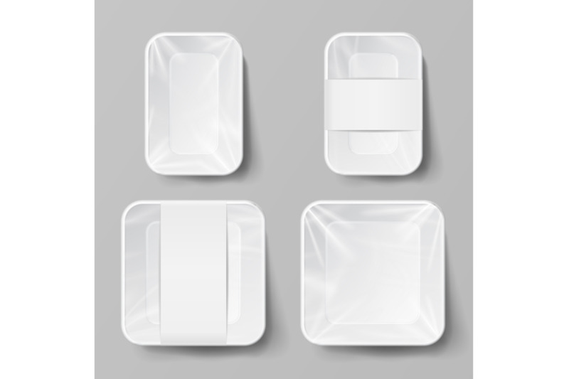 template-blank-white-plastic-food-container-set