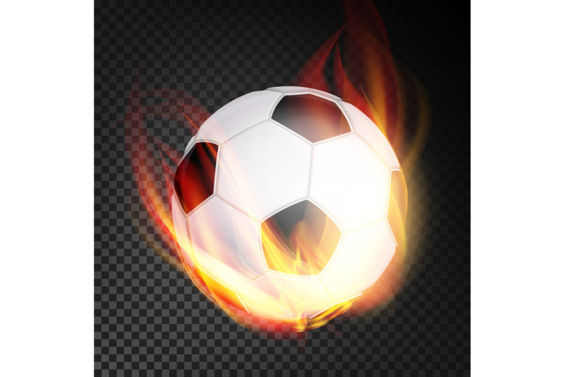 football-ball-vector-realistic-football-soccer-ball-in-burning-style-isolated-on-transparent-background