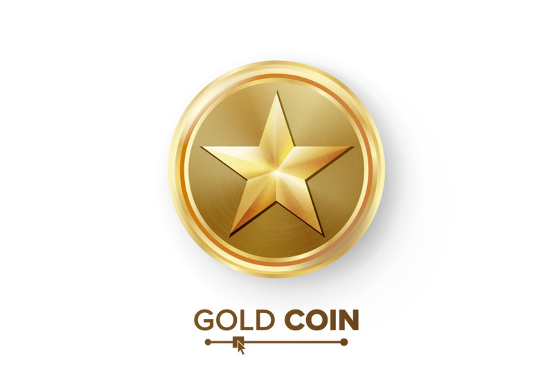 game-gold-coin-vector-with-star-realistic