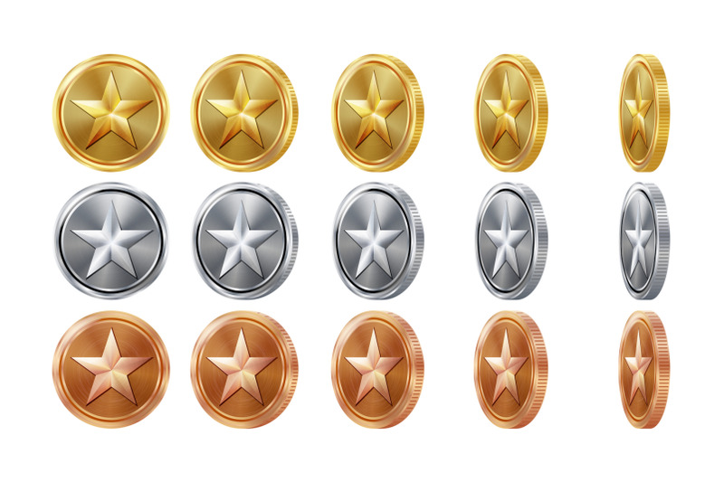 game-3d-gold-silver-bronze-coins-set-vector-with-star-flip-different-angles-achievement-coin-icons-sign-success-winner-bonus-cash-symbol-illustration-isolated-for-web-game-app-interface