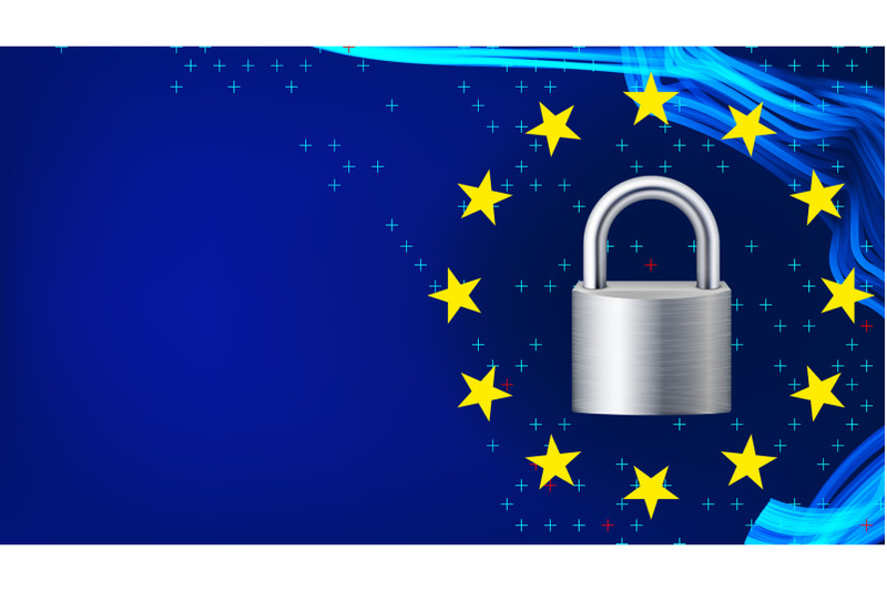 gdpr-background-vector-padlock-protection-of-personal-data-stars-security-web-banner-illustration