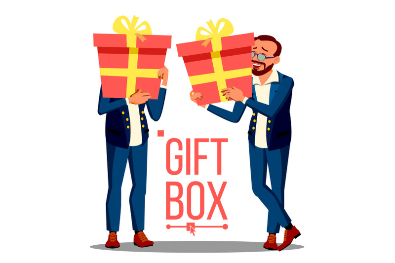 business-man-holding-red-gift-box-vetor-holidays-present-concept-isolated-illustration