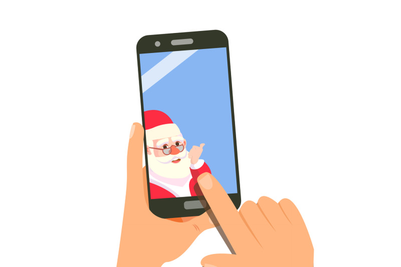 smart-phone-with-santa-vector-merry-christmas-and-happy-new-year-social-technology-application-isolated-illustration