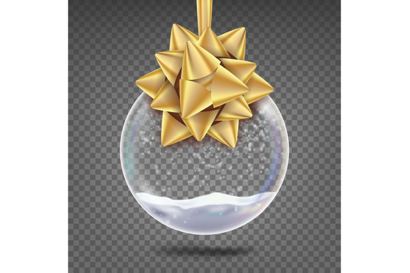 glass-christmas-ball-vector-realistic-sphere-shiny-xmas-tree-toy-with-snowflake-and-golden-bow-isolated-on-transparent-background-illustration