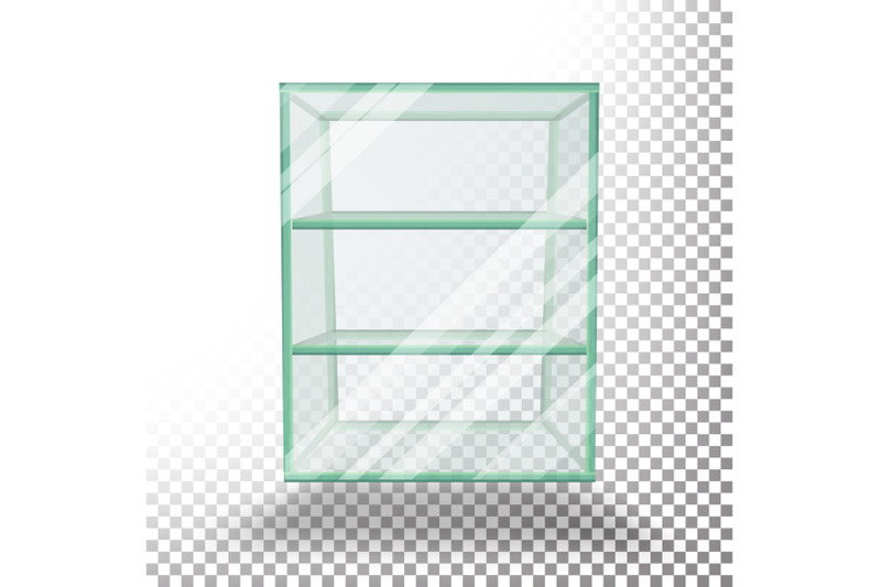 empty-transparent-glass-box-cube-vector-3d-realistic-glass-showcase-with-shelves