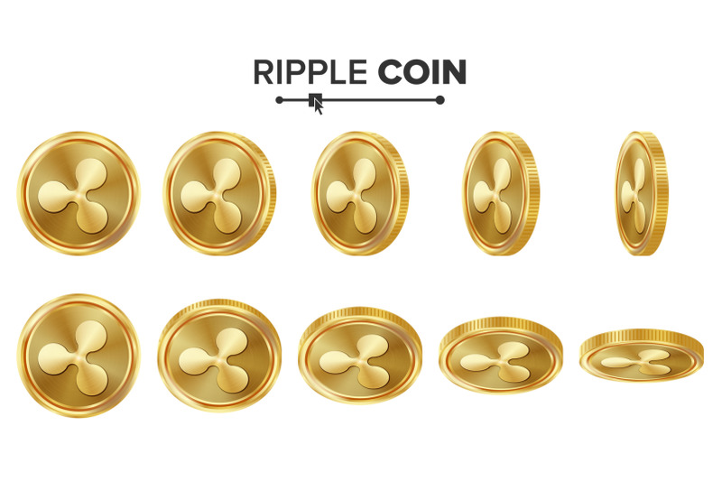 ripple-coin-3d-gold-coins-vector-set-realistic-flip-different-angles-digital-currency-money-investment-concept-cryptography-finance-coin-icons-sign-fintech-blockchain-currency-isolated-on-white