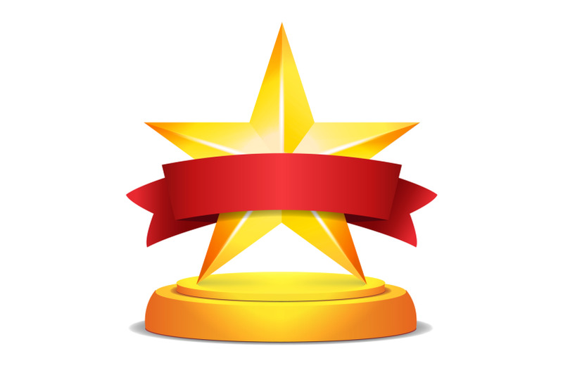 gold-star-award-red-ribbon-with-place-for-text-vector-illustration-modern-trophy-challenge-prize-beautiful-shiny-label-design-isolated