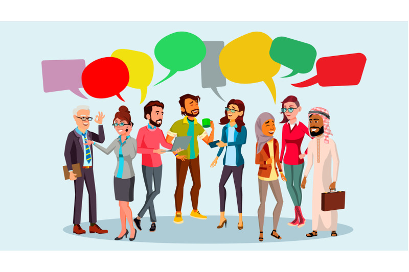 people-group-chat-vector-communication-bubble-teamwork-office-lifestyle-message-speech-bubbles-illustration