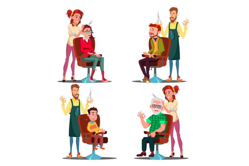 hairdresser-with-client-set-vector-boy-teen-woman-old-man-professional-fashion-stilist-service-isolated-flat-cartoon-illustration