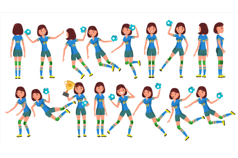 handball-female-player-vector-in-action-sport-event-energy-aggression-cartoon-character-illustration