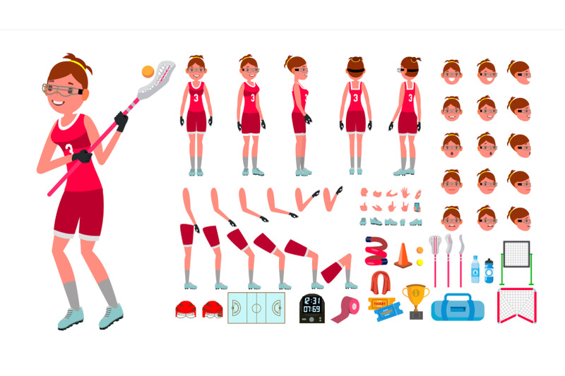 lacrosse-player-female-vector-animated-character-creation-set-girl-s-lacrosse-woman-player-full-length-front-side-accessories-poses-face-emotions-gestures-isolated-flat-cartoon-illustration