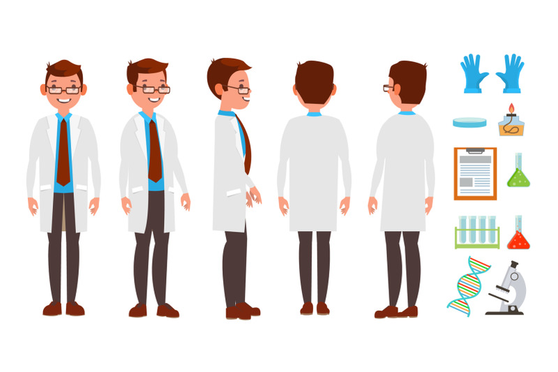 classic-scientist-vector-science-experiment-research-and-exploration-biological-laboratory-worker-flat-cartoon-illustration