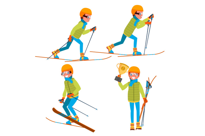 skiing-young-man-vector-man-enjoying-snow-landscape-skier-and-snow-flat-cartoon-illustration