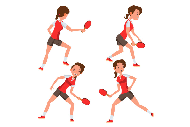 table-tennis-female-player-vector-game-match-silhouettes-playing-in-different-poses-woman-athlete-isolated-on-white-cartoon-character-illustration