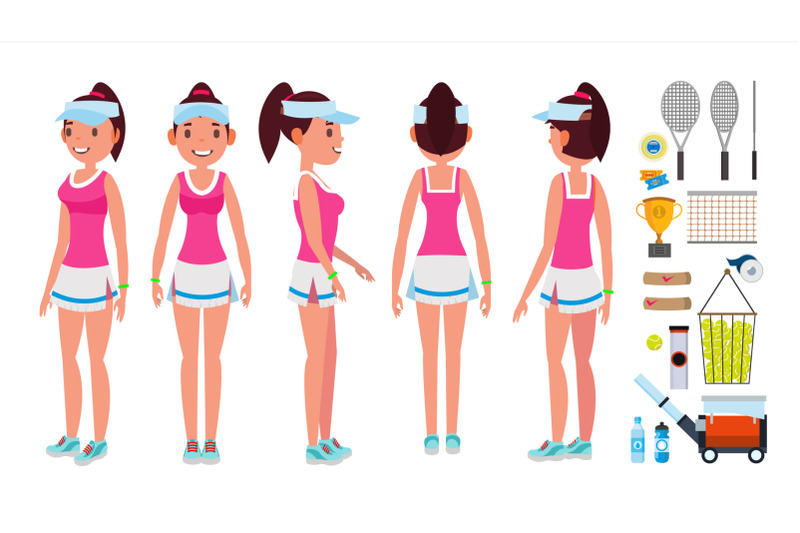 girl-tennis-player-vector-sport-uniform-players-playing-with-tennis-racket-in-action-isolated-flat-cartoon-character-illustration