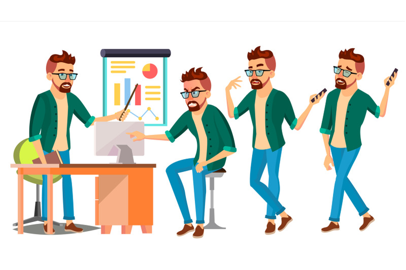 business-man-character-vector-hipster-working-male-environment-process-start-up-casual-clothes-worker-full-length-programmer-manager-expressions-flat-business-character-illustration