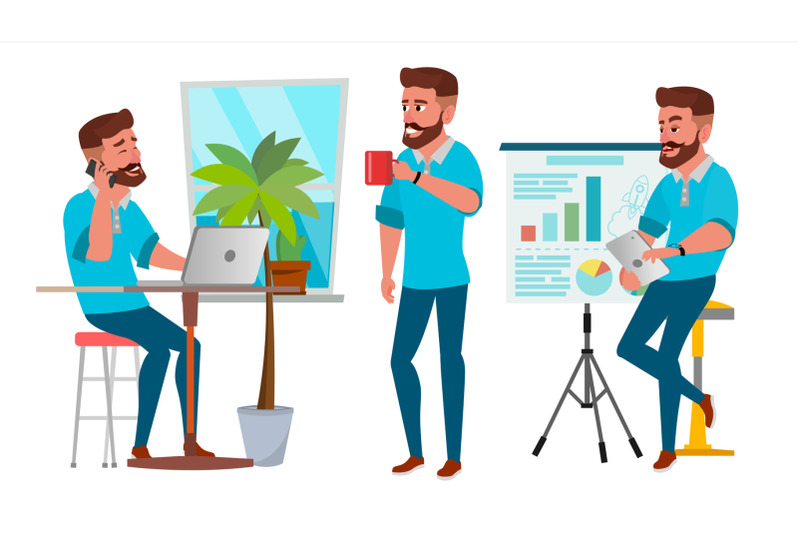 business-man-character-vector-working-boy-man-environment-process-in-start-up-office-studio-casual-clothes-programmer-designer-isolated-on-white-cartoon-business-character-illustration