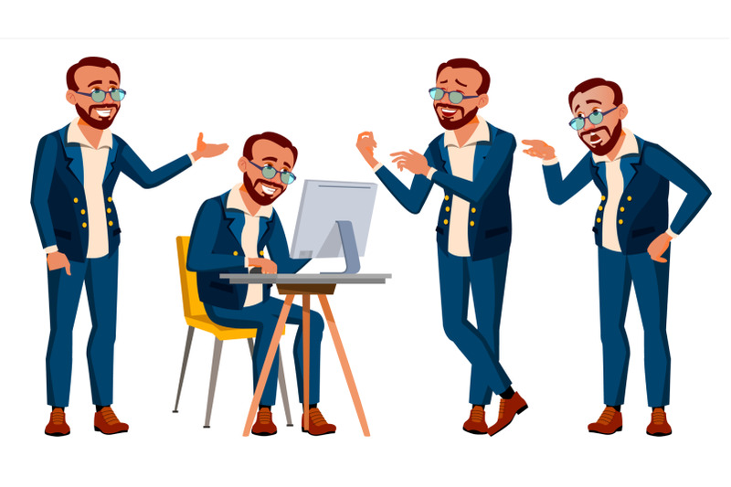 office-worker-vector-emotions-various-gestures-in-action-lifestyle-turkish-turk-adult-entrepreneur-business-man-isolated-flat-illustration