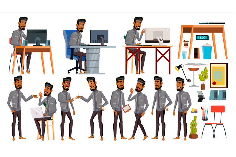 arab-man-office-worker-vector-business-set-face-emotions-various-gestures-animated-elements-scene-arabic-business-worker-career-professional-workman-officer-clerk-illustration