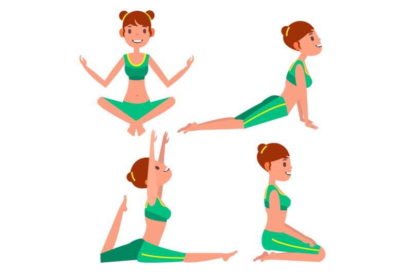 yoga-woman-poses-set-vector-girl-yoga-exercise-doing-fitness-sport-flat-cartoon-illustration