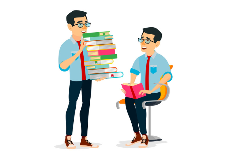 man-in-book-club-vector-carrying-large-stack-of-books-studying-student-library-academic-school-university-concept-isolated-flat-cartoon-illustration