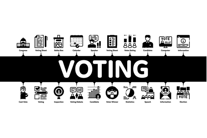 voting-and-election-minimal-infographic-banner-vector