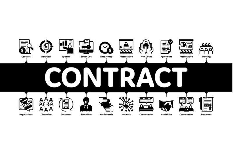 contract-minimal-infographic-banner-vector