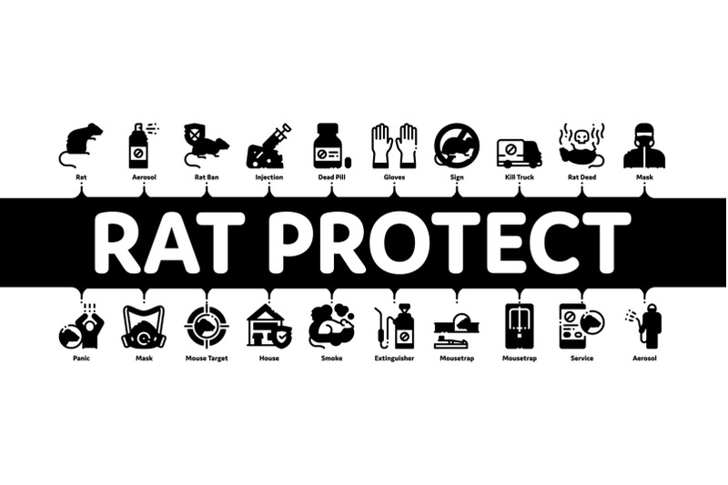 rat-protect-minimal-infographic-banner-vector