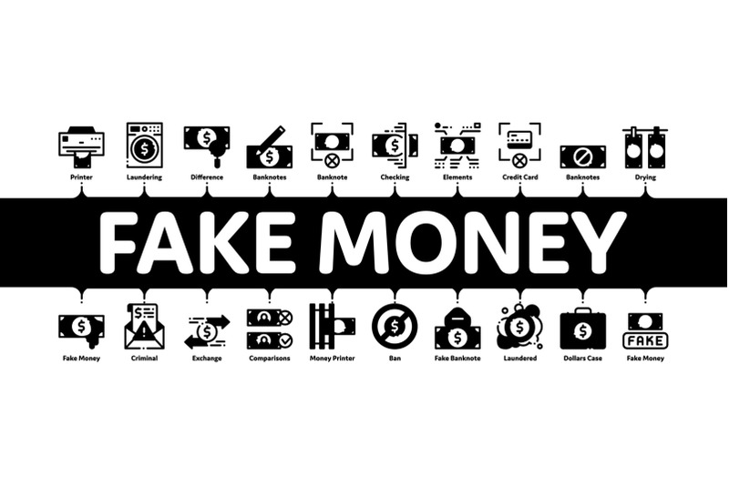 fake-money-minimal-infographic-banner-vector