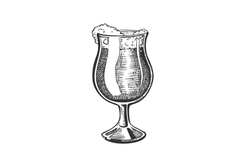 hand-drawn-glass-on-leg-with-foam-beer-vector
