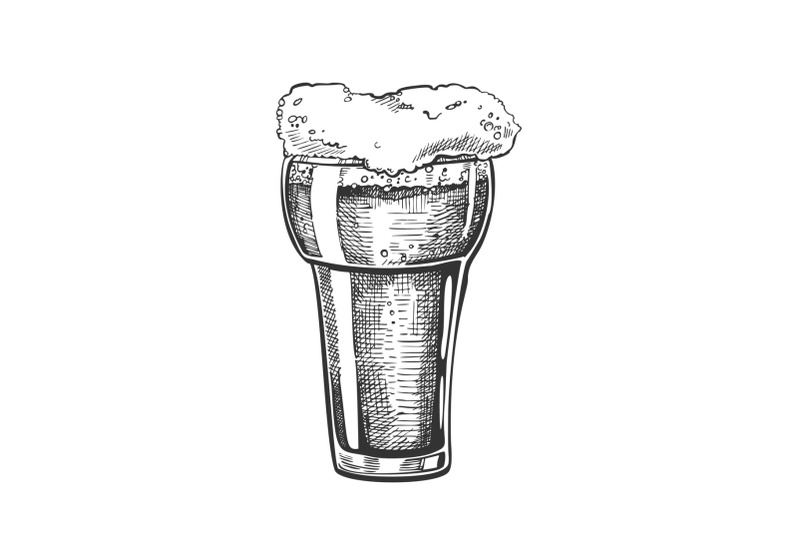 hand-drawn-glass-with-foam-bubble-drink-vector