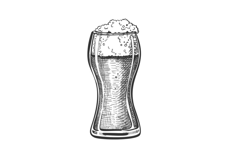 drawn-standard-pub-glass-with-foam-beer-vector