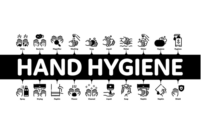 hand-healthy-hygiene-minimal-infographic-banner-vector