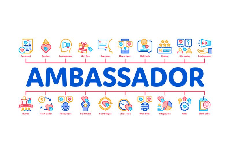 ambassador-creative-minimal-infographic-banner-vector