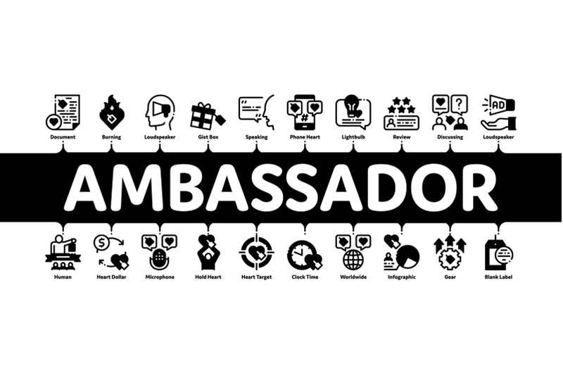 ambassador-creative-minimal-infographic-banner-vector